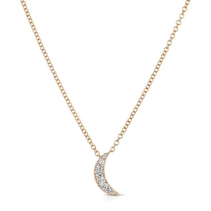Full Cut Diamond Crescent Choker Necklace sold by EF Collection