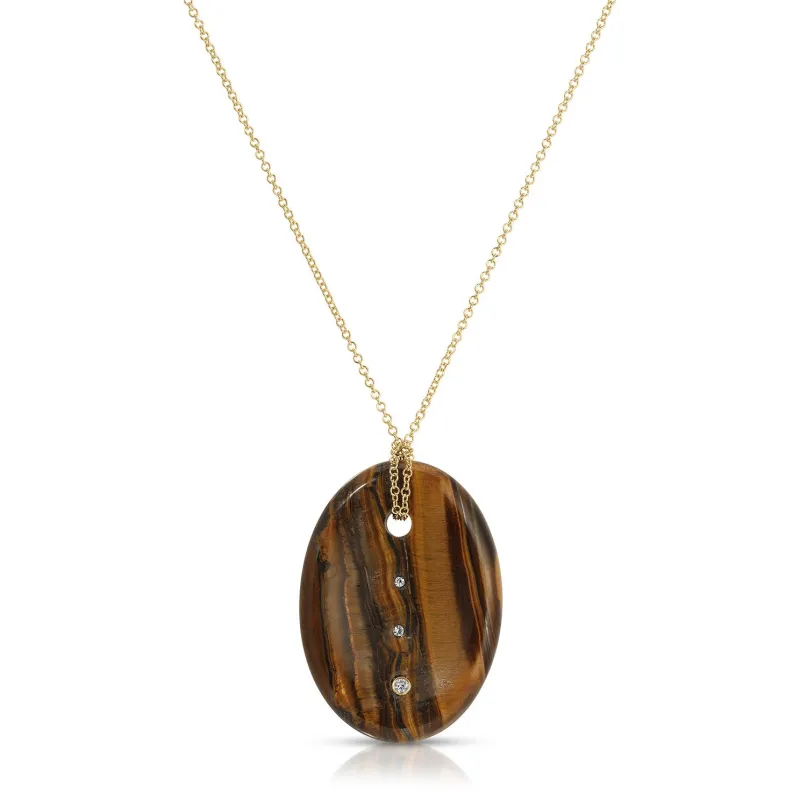 Tiger's Eye Aura Necklace made by EF Collection