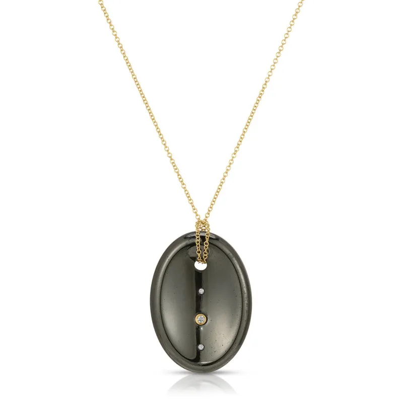 Hematite Aura Necklace made by EF Collection