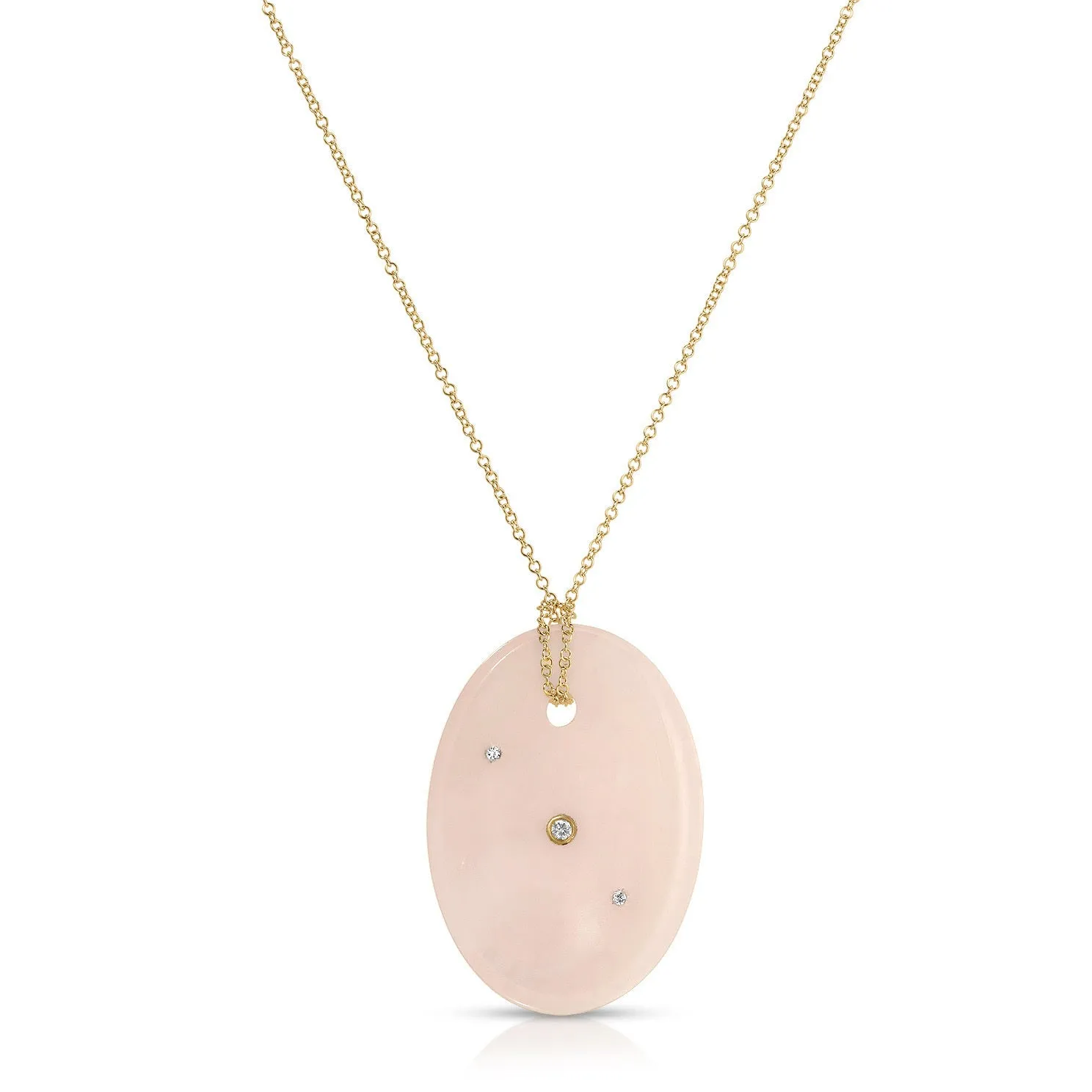 Rose Quartz Aura Necklace sold by EF Collection