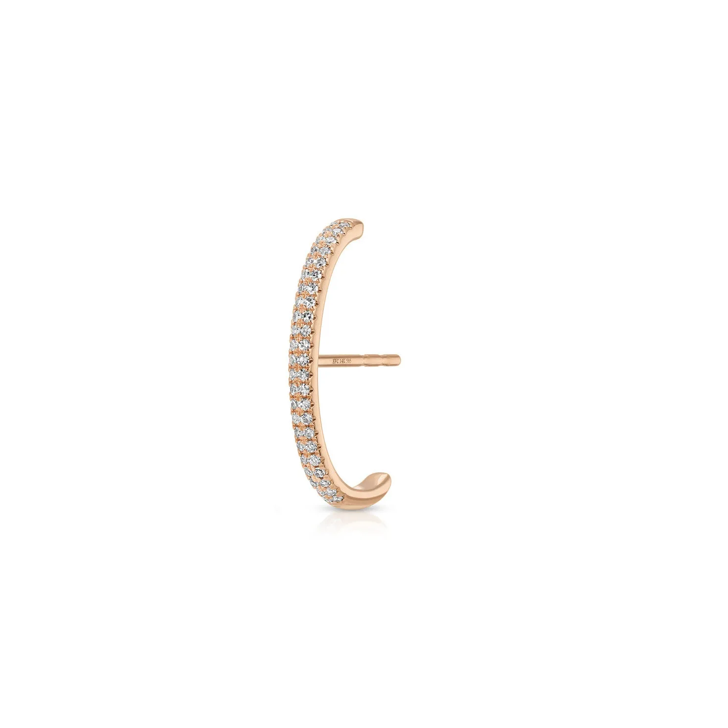 Diamond Cuffed Stud Earrings sold by EF Collection product image thumbnail 3