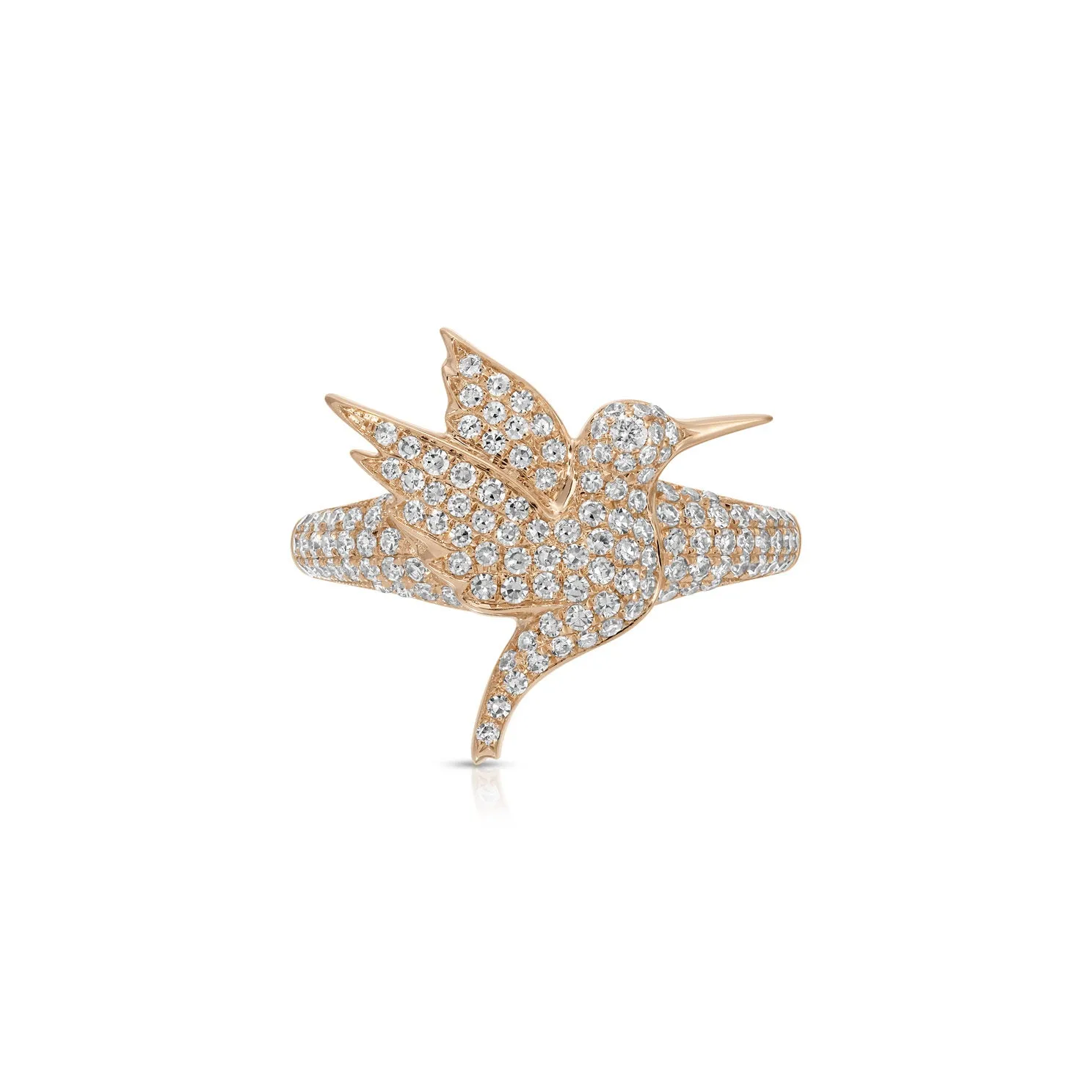 Pave Diamond Hummingbird Ring sold by EF Collection
