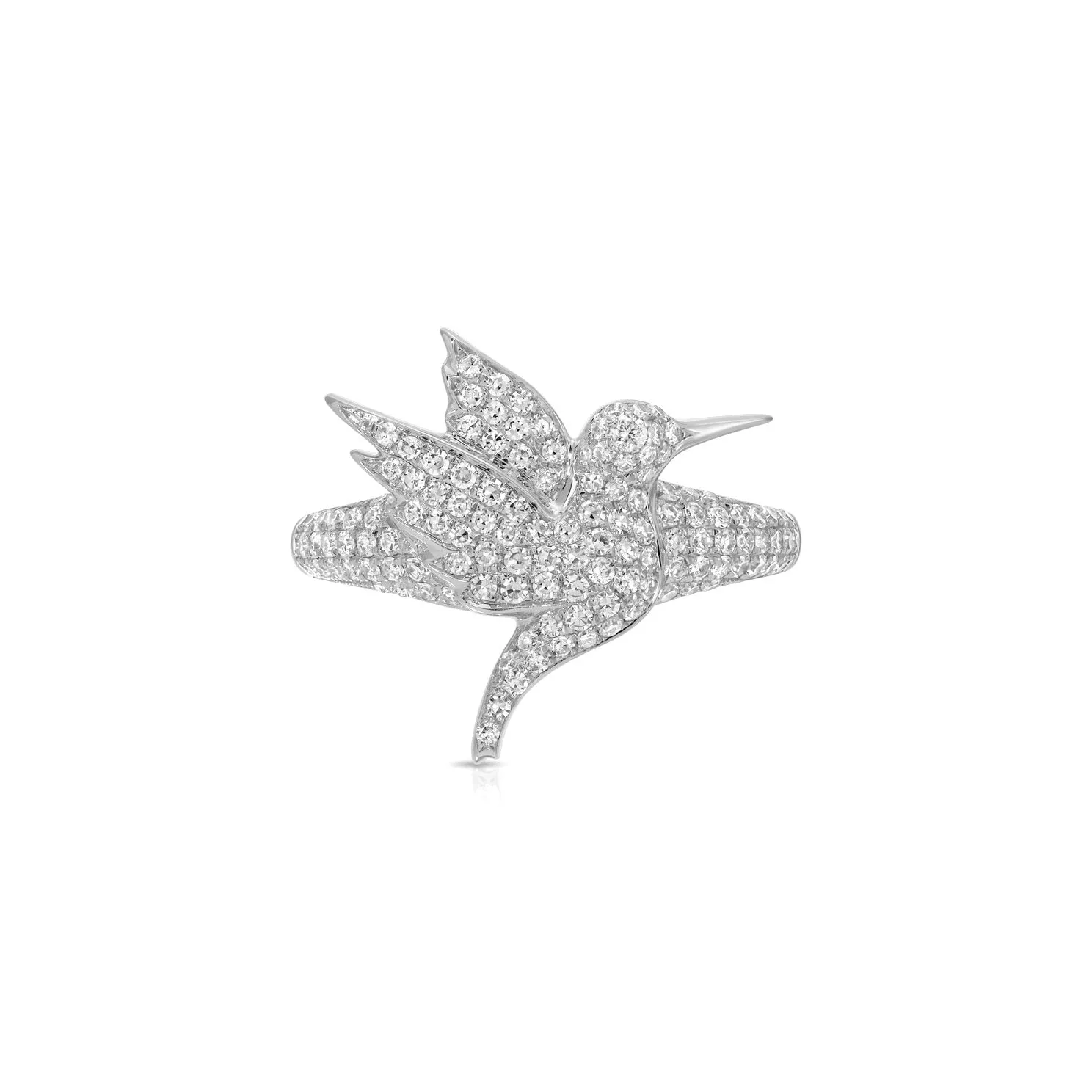 Pave Diamond Hummingbird Ring sold by EF Collection