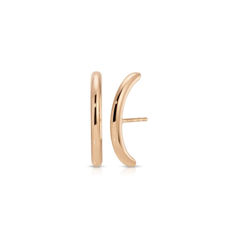 Gold Cuffed Stud Earrings sold by EF Collection