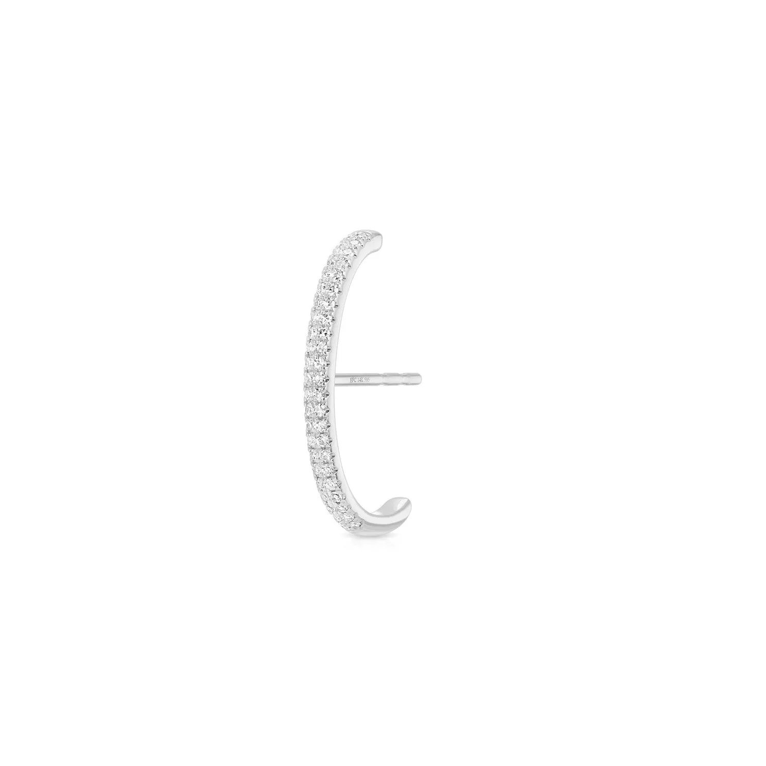Diamond Cuffed Stud Earrings sold by EF Collection product image thumbnail 3