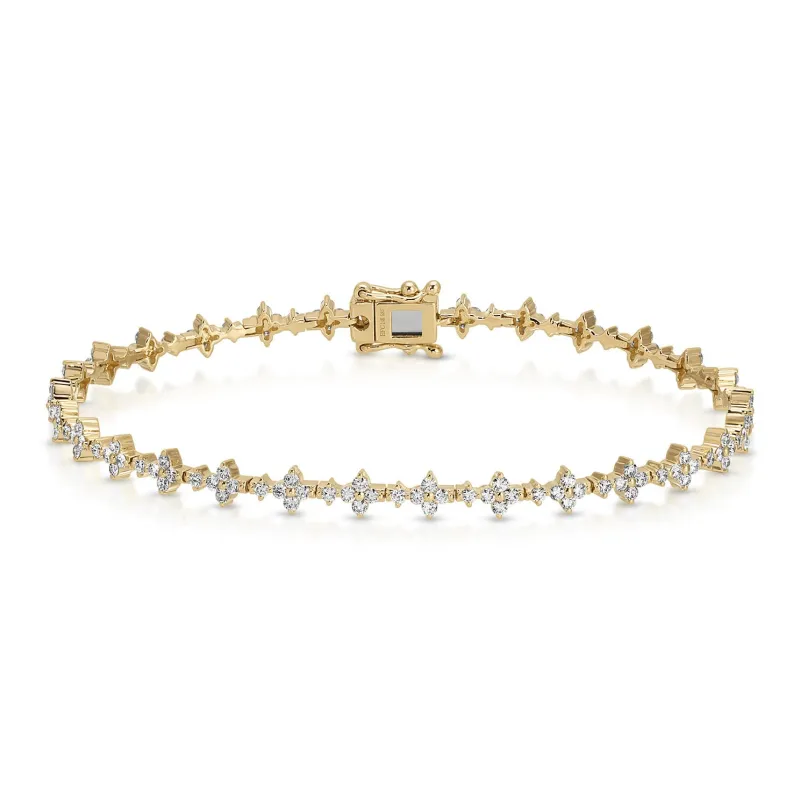 Diamond Fleur Eternity Bracelet made by EF Collection