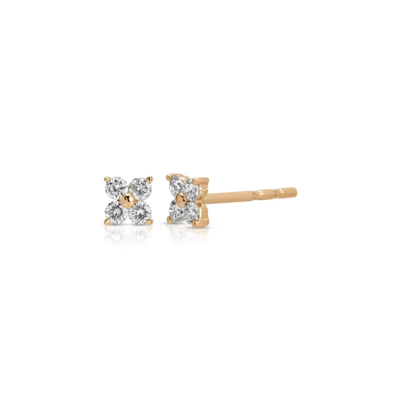 Diamond Fleur Stud Earring sold by EF Collection