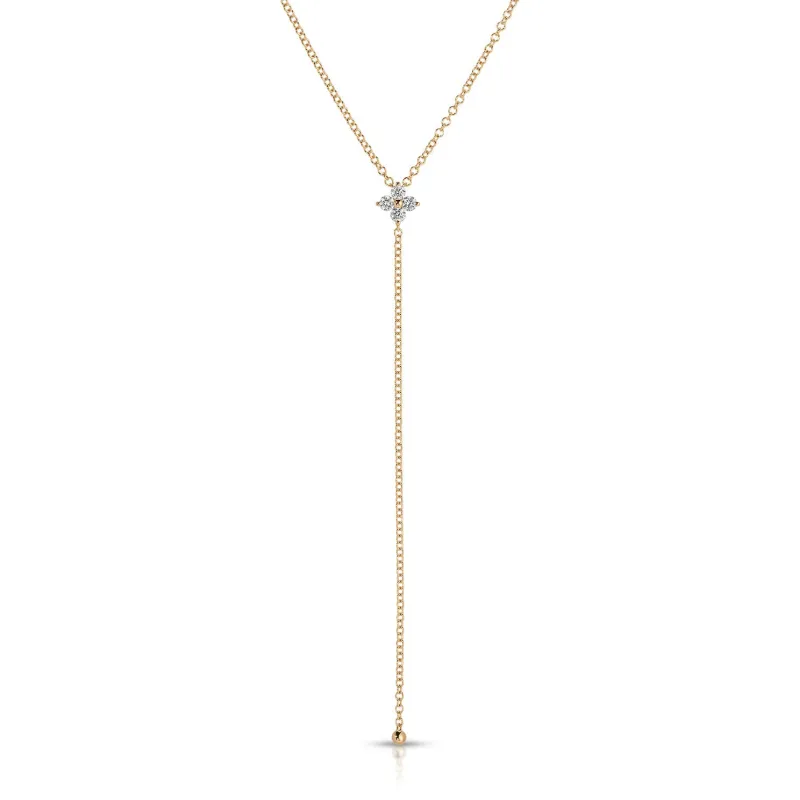 Diamond Fleur Lariat made by EF Collection