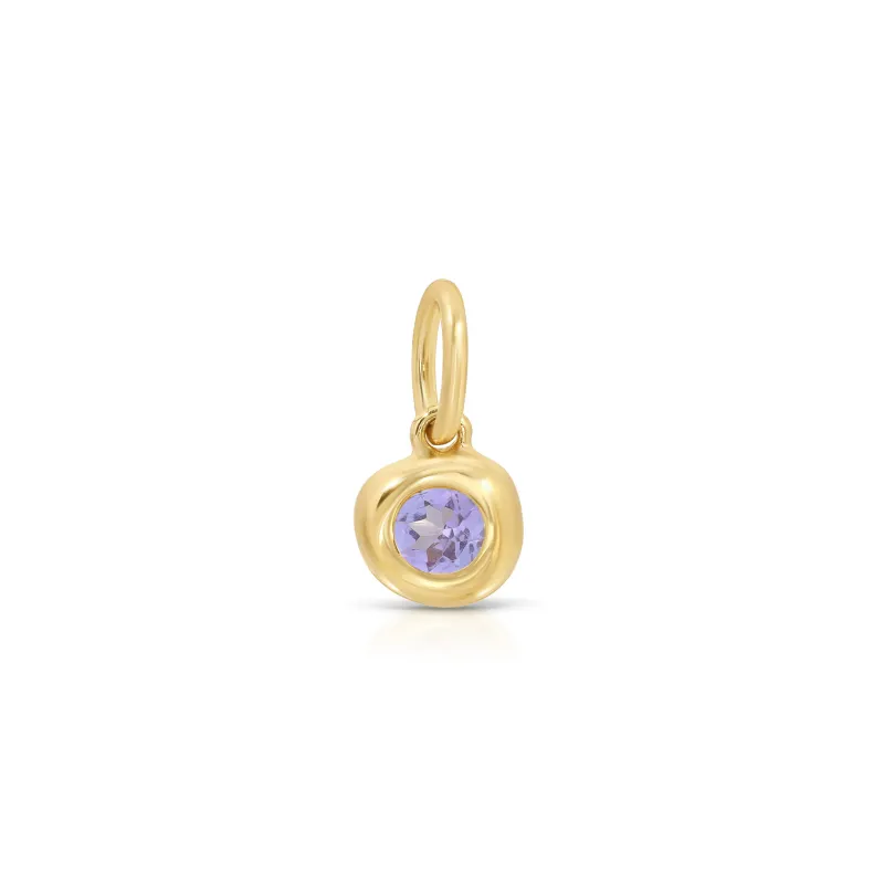Amethyst Birthstone Pillow Charm made by EF Collection