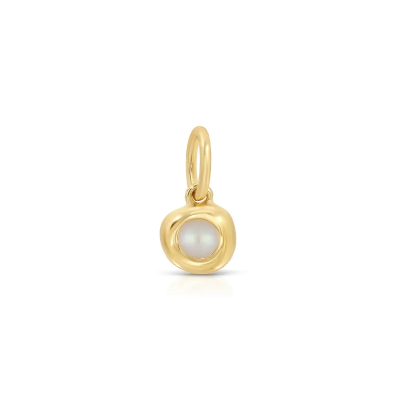 Pearl Birthstone Pillow Charm made by EF Collection
