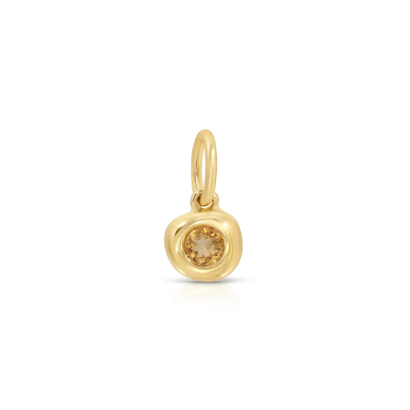 Citrine Birthstone Pillow Charm made by EF Collection