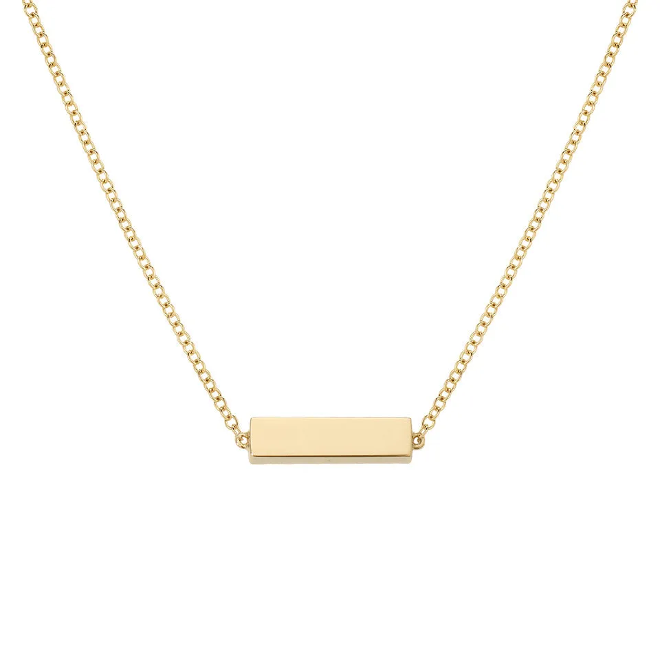 Gold Block Chain Necklace sold by EF Collection