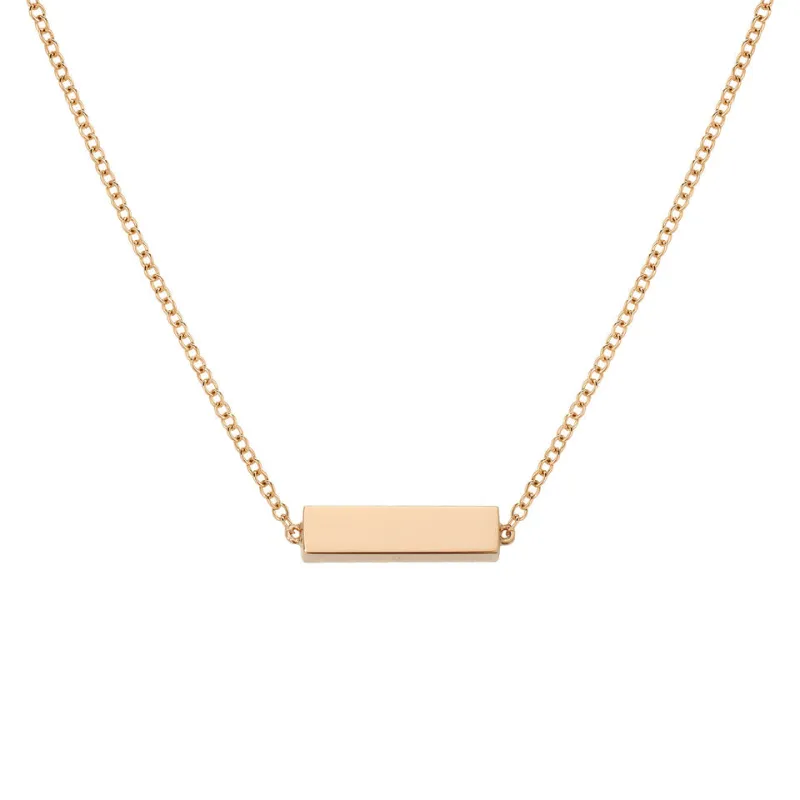 Gold Block Chain Necklace made by EF Collection