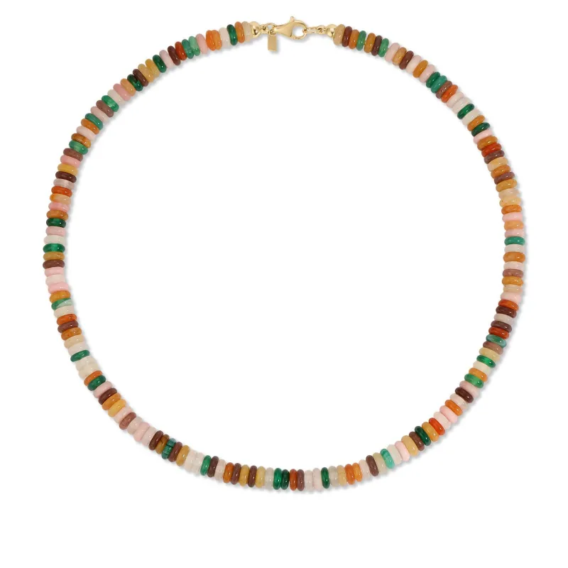 Desert Mix Rondelle Bead Necklace made by EF Collection