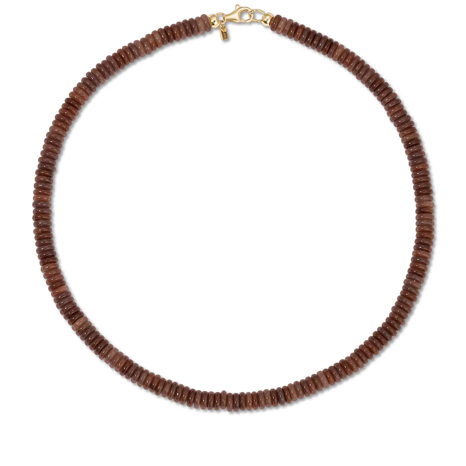 Plum Aventurine Rondelle Bead Necklace sold by EF Collection