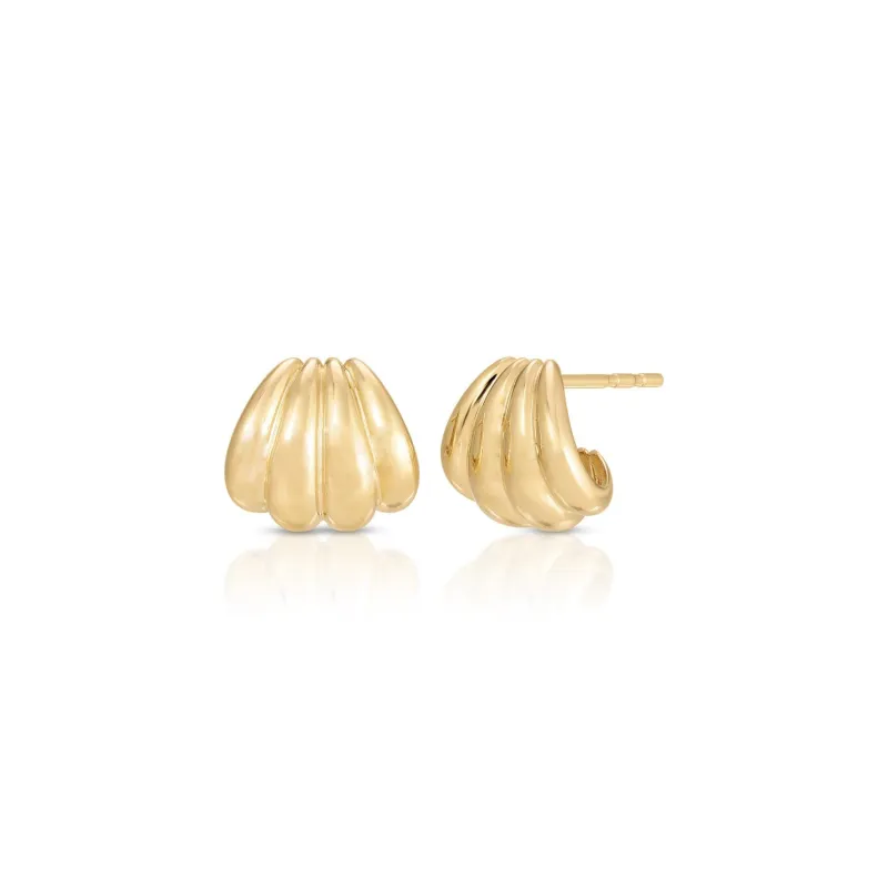 Gold Jumbo Multi Huggie Earrings made by EF Collection