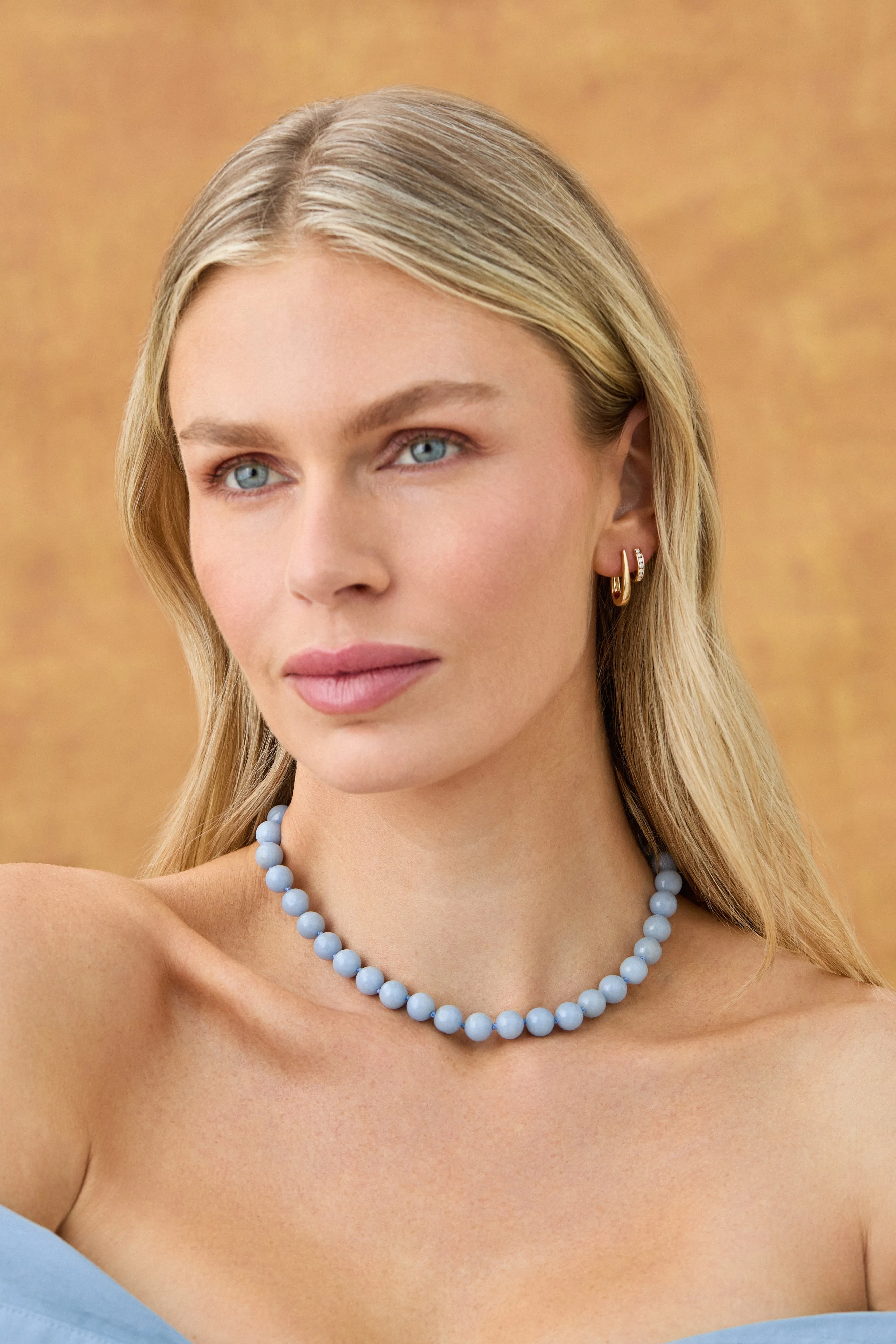 Luna Bead Necklace In Angelite sold by EF Collection product image thumbnail 2