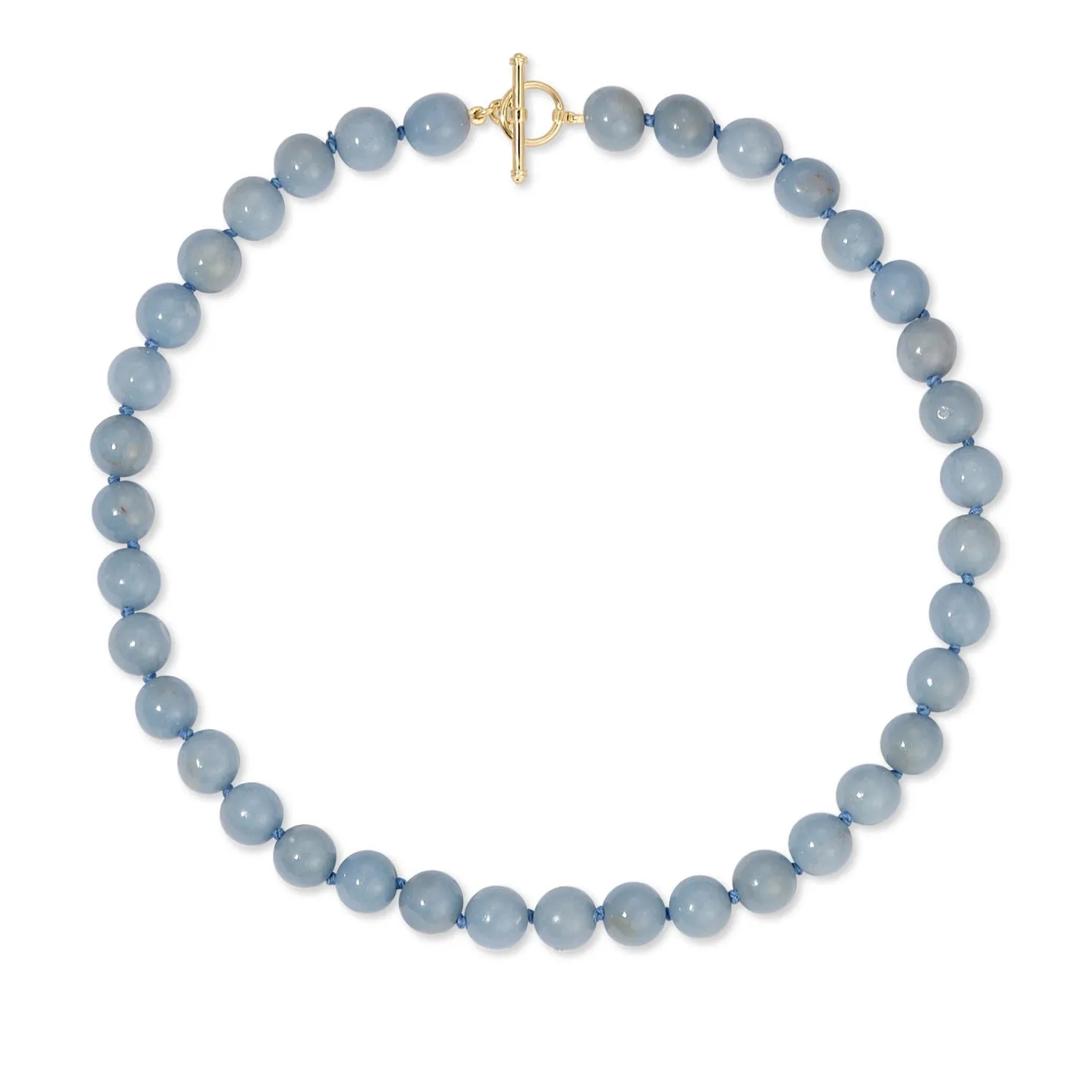 Luna Bead Necklace In Angelite sold by EF Collection