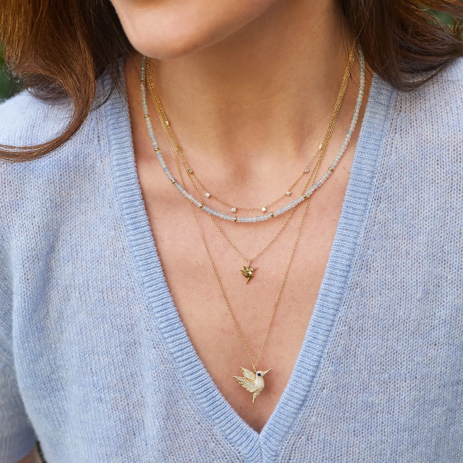 Pave Diamond Hummingbird Charm sold by EF Collection product image thumbnail 4