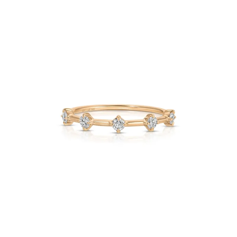 Diamond Compass Stack Ring made by EF Collection