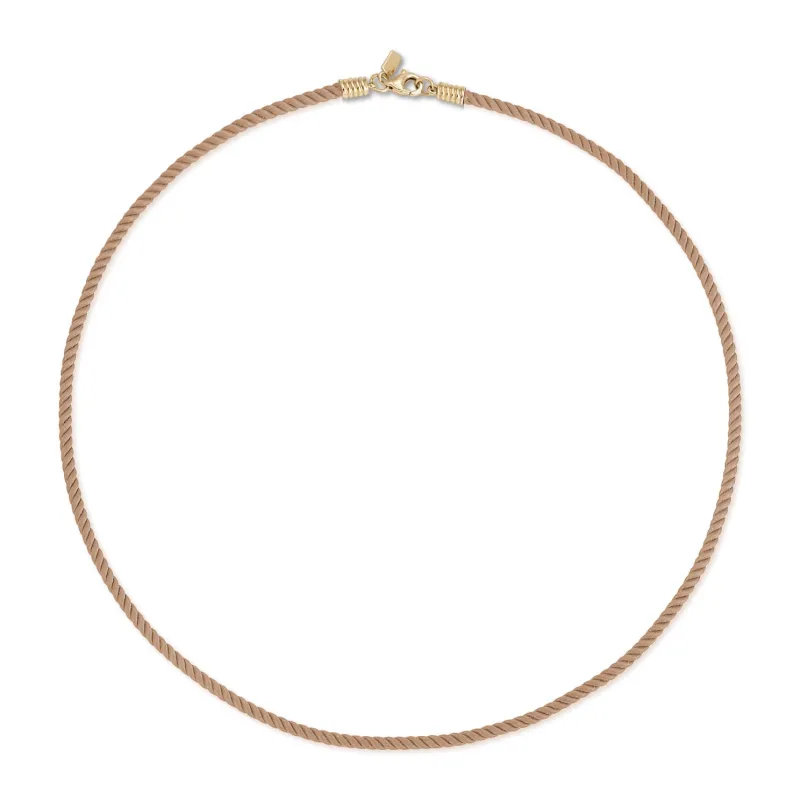 Twisted Cord Necklace In Sandstone made by EF Collection