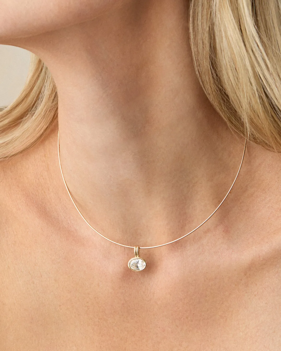 Gold Omega Necklace sold by EF Collection product image thumbnail 4
