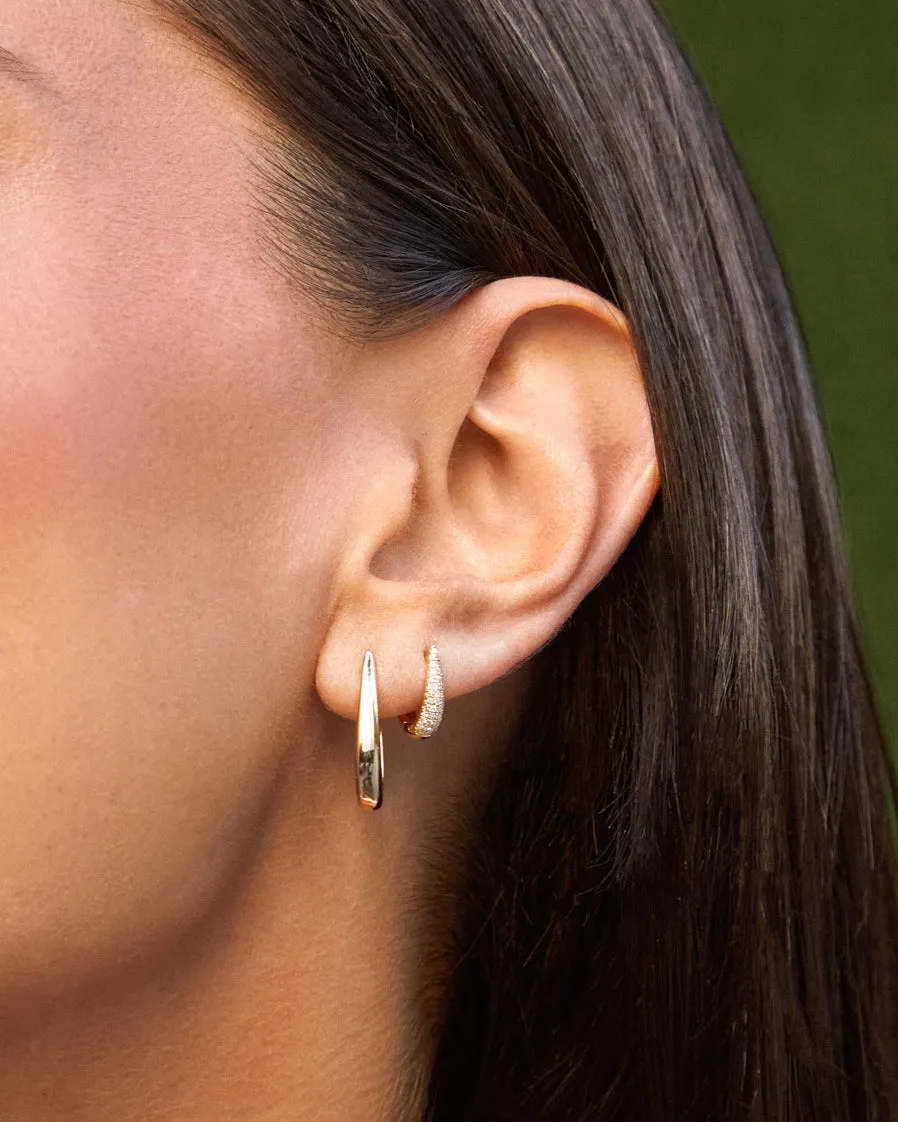 Diamond Mini Maeve Huggie Earrings sold by EF Collection product image thumbnail 3