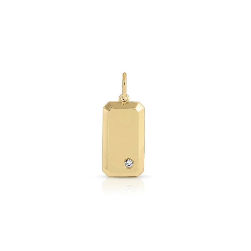 Birthstone Initial Dog Tag made by EF Collection