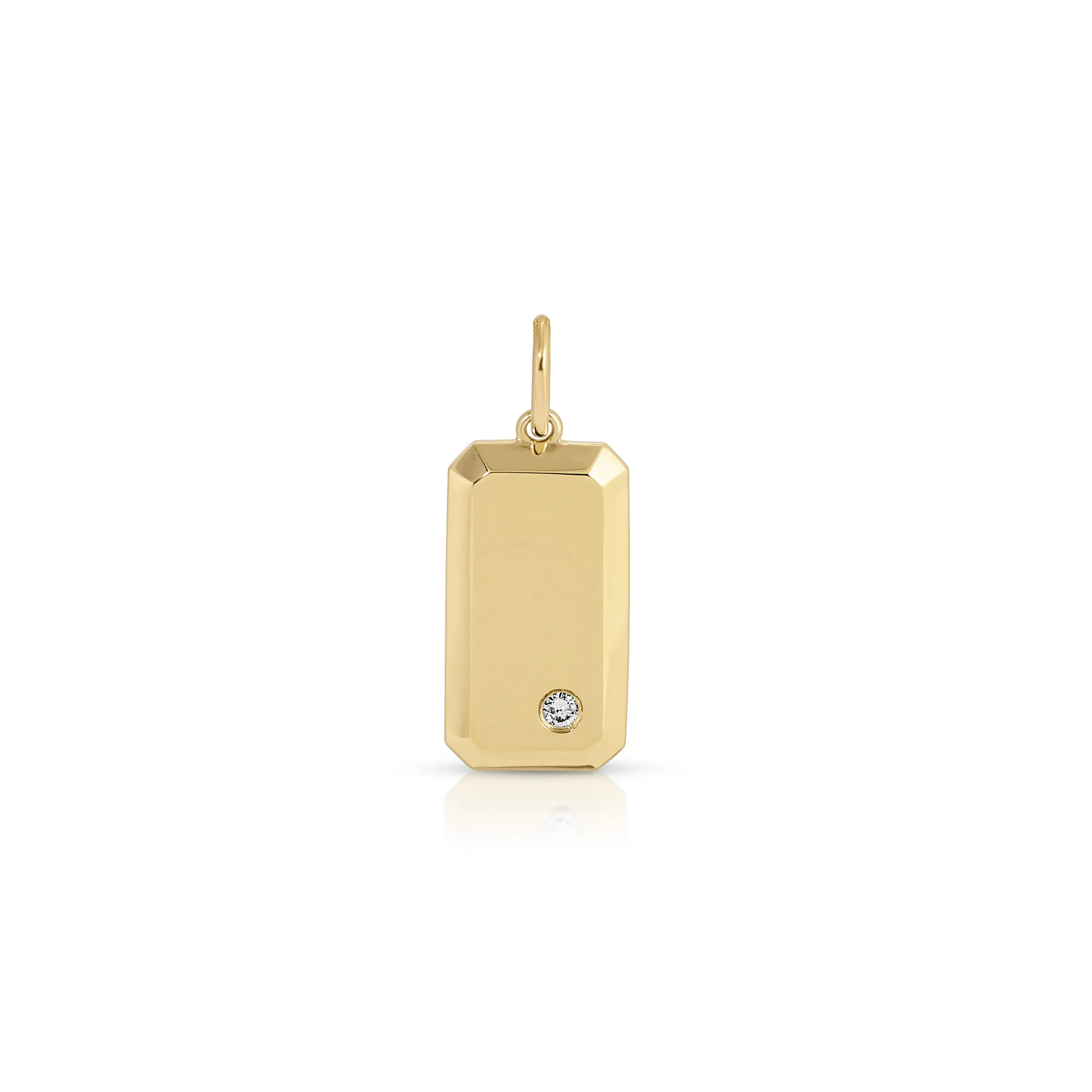 Birthstone Initial Dog Tag sold by EF Collection