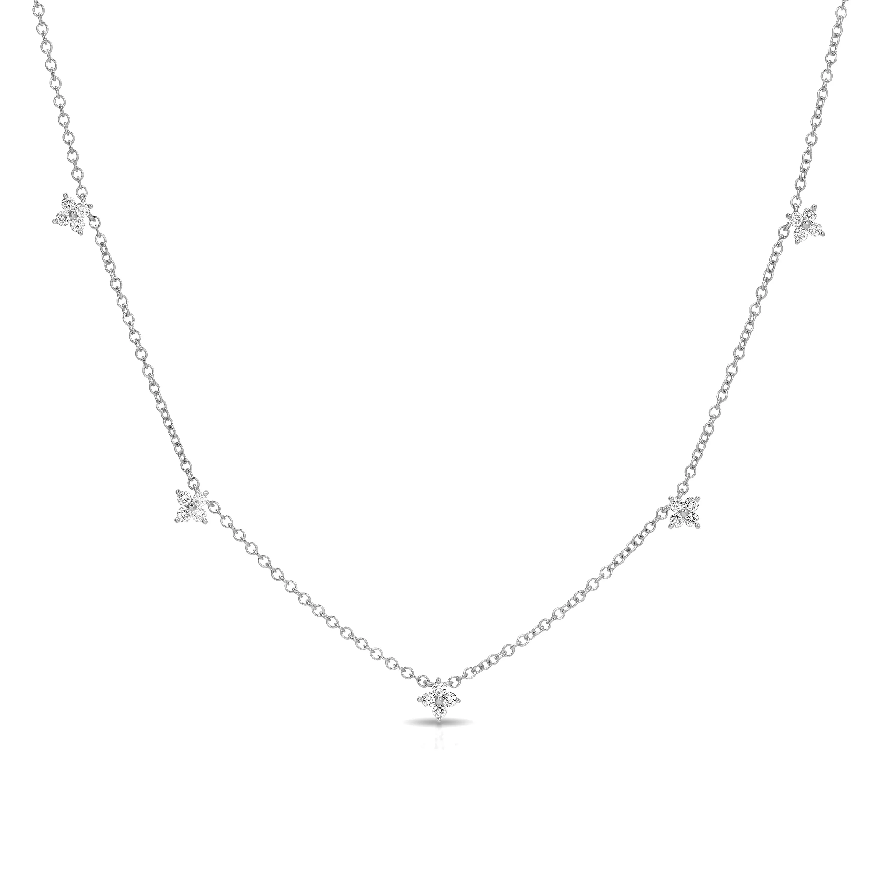 5 Diamond Fleur Necklace sold by EF Collection
