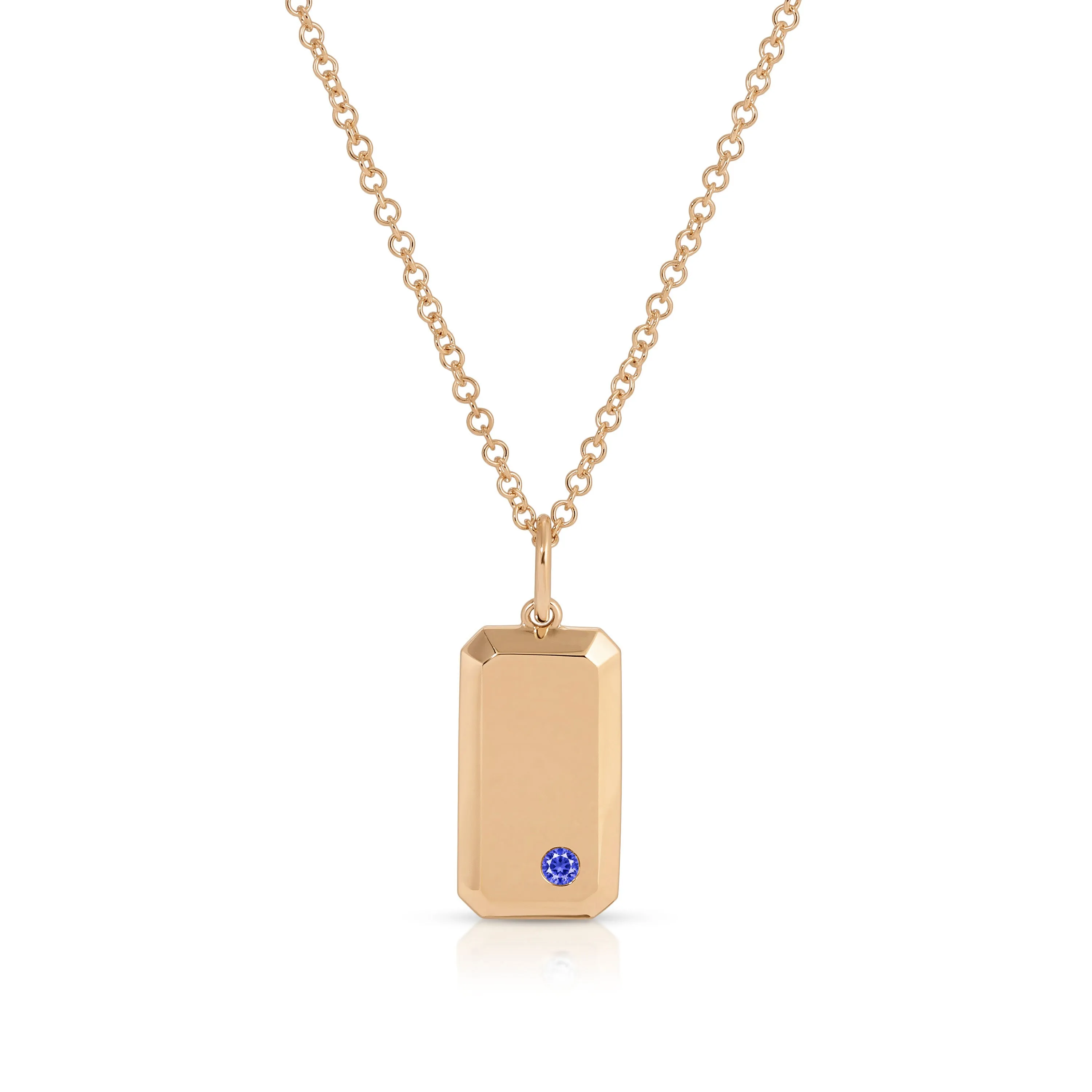Birthstone Dog Tag Necklace sold by EF Collection product image thumbnail 5
