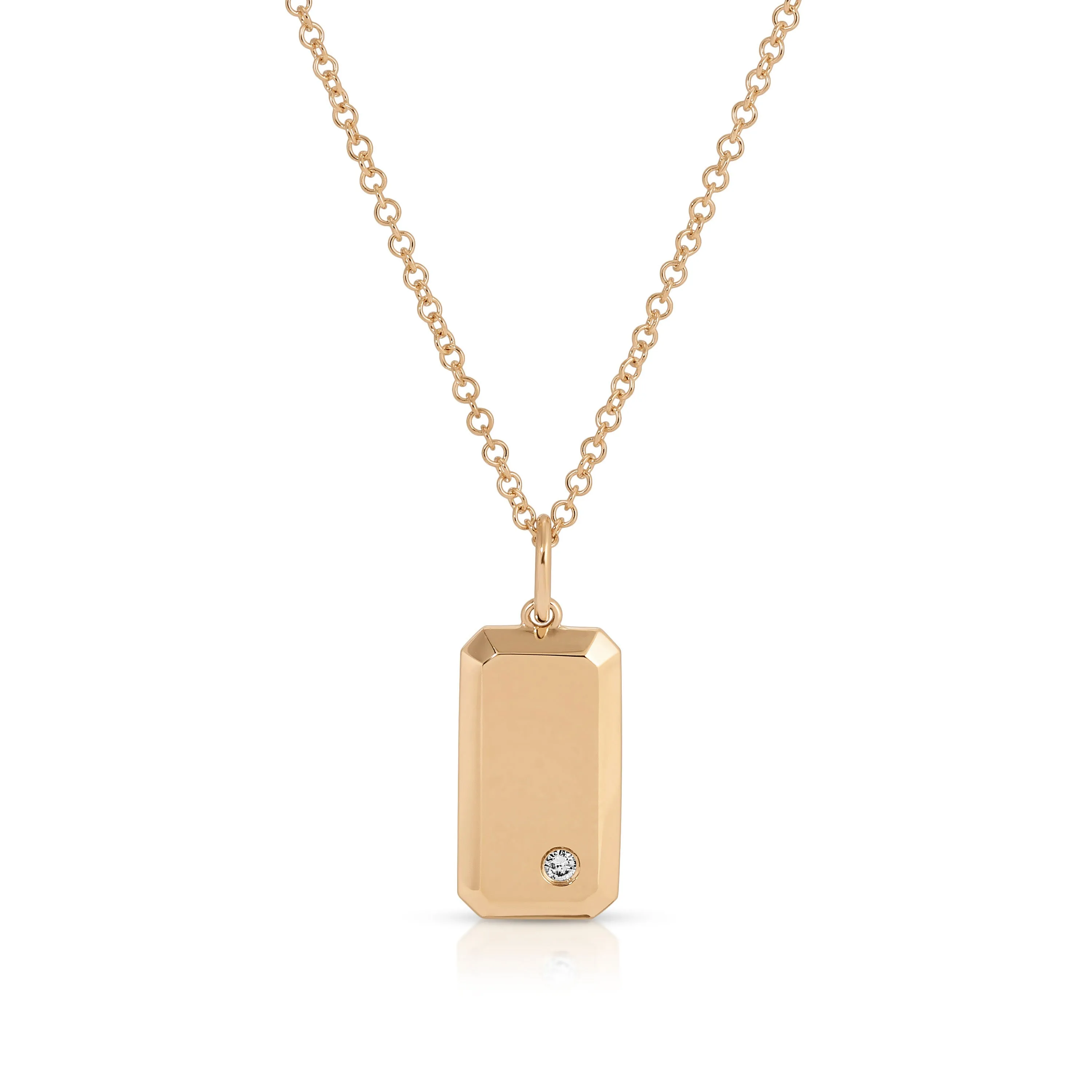 Birthstone Dog Tag Necklace sold by EF Collection