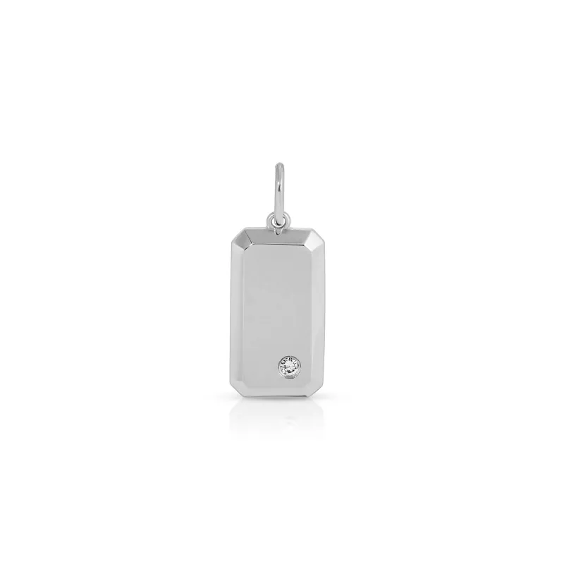 Birthstone Initial Dog Tag made by EF Collection
