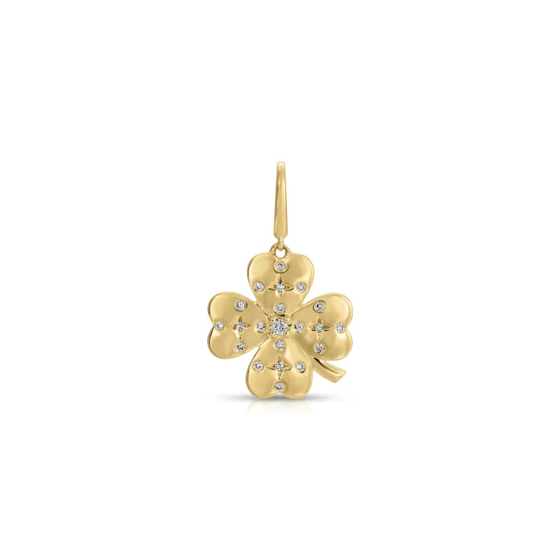 Diamond Clover Clip Charm made by EF Collection