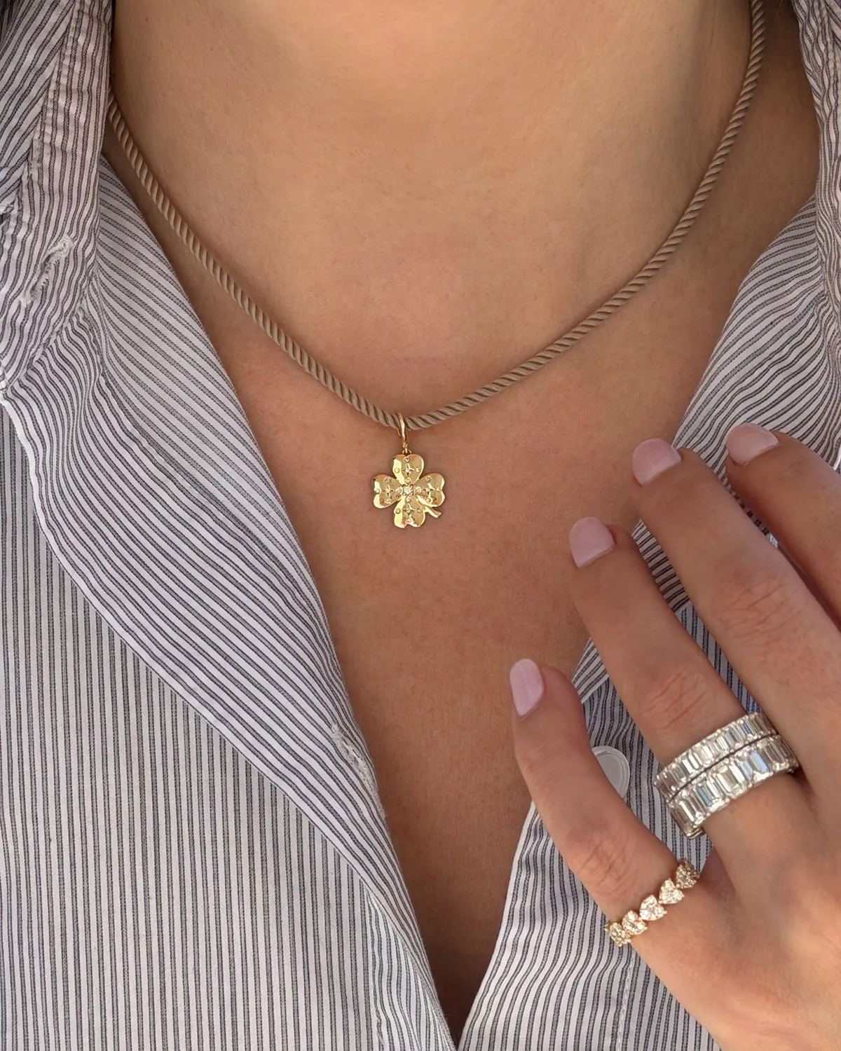 Diamond Clover Clip Charm sold by EF Collection product image thumbnail 4