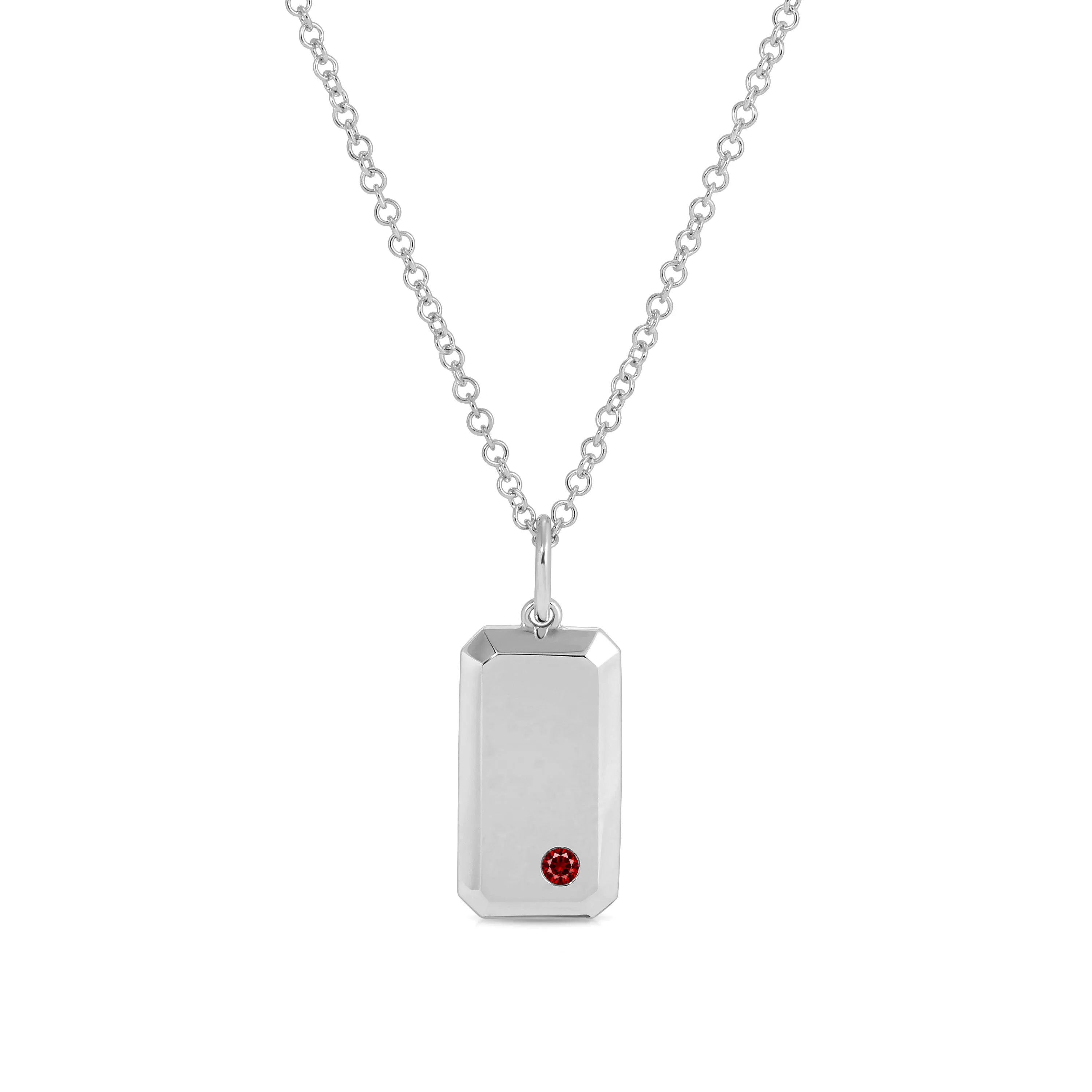 Birthstone Dog Tag Necklace sold by EF Collection product image thumbnail 4