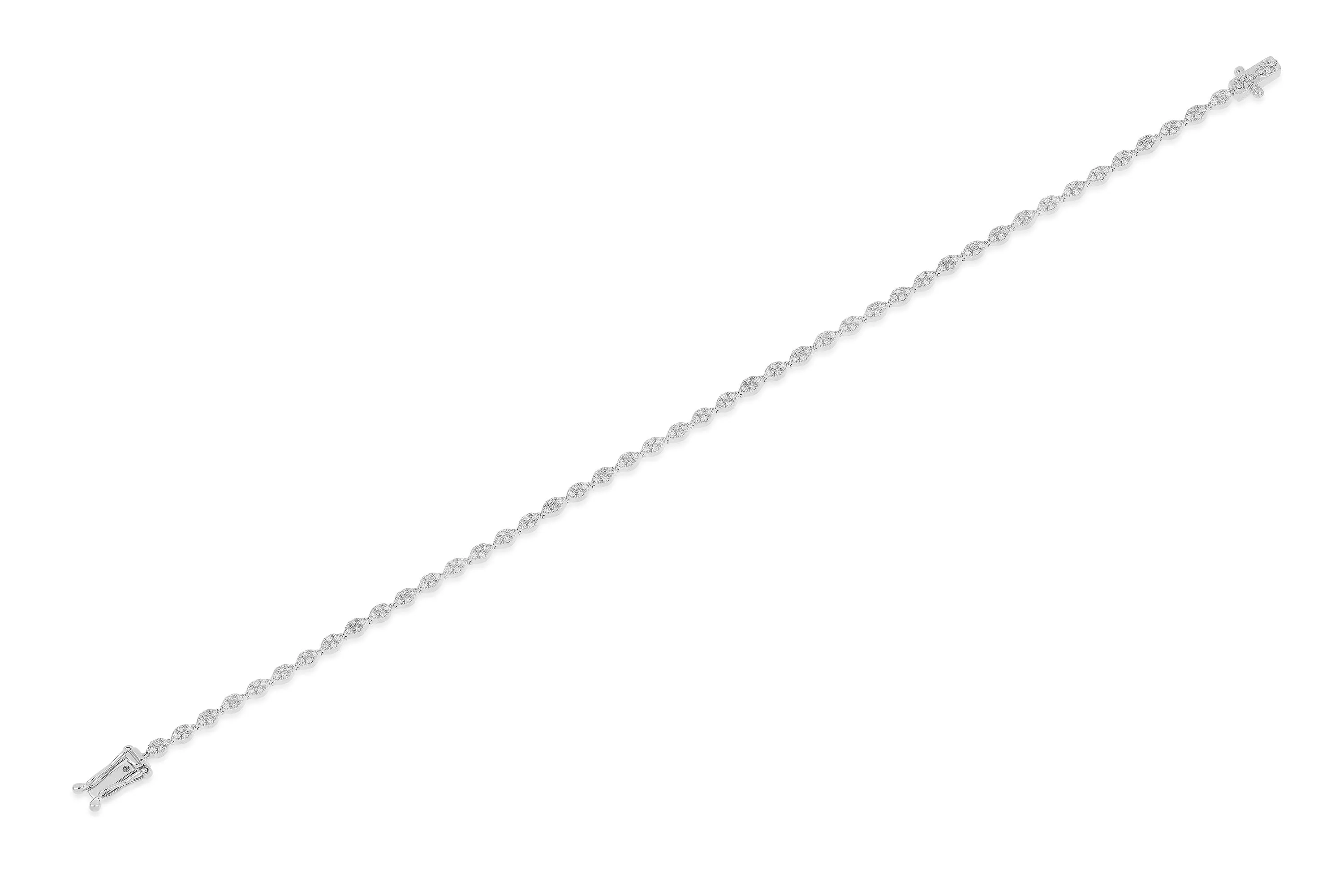 Pavé Diamond Marquise Eternity Bracelet sold by EF Collection product image thumbnail 3