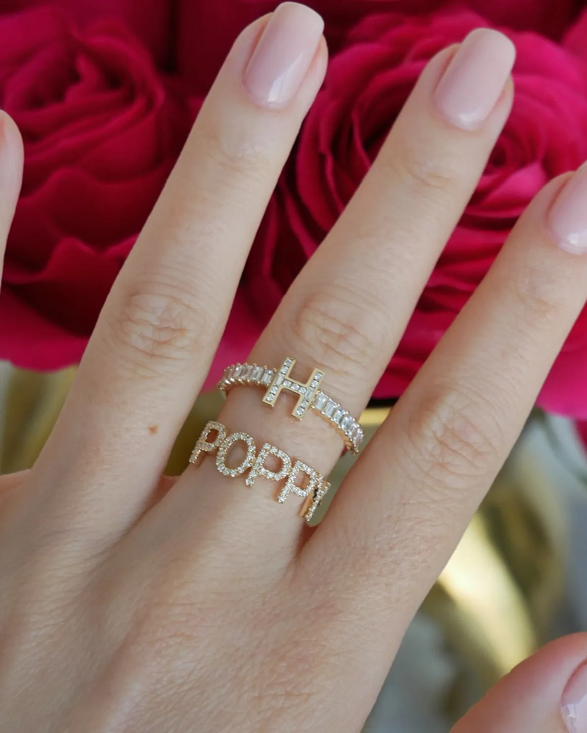 Diamond Custom Name Ring sold by EF Collection product image thumbnail 4