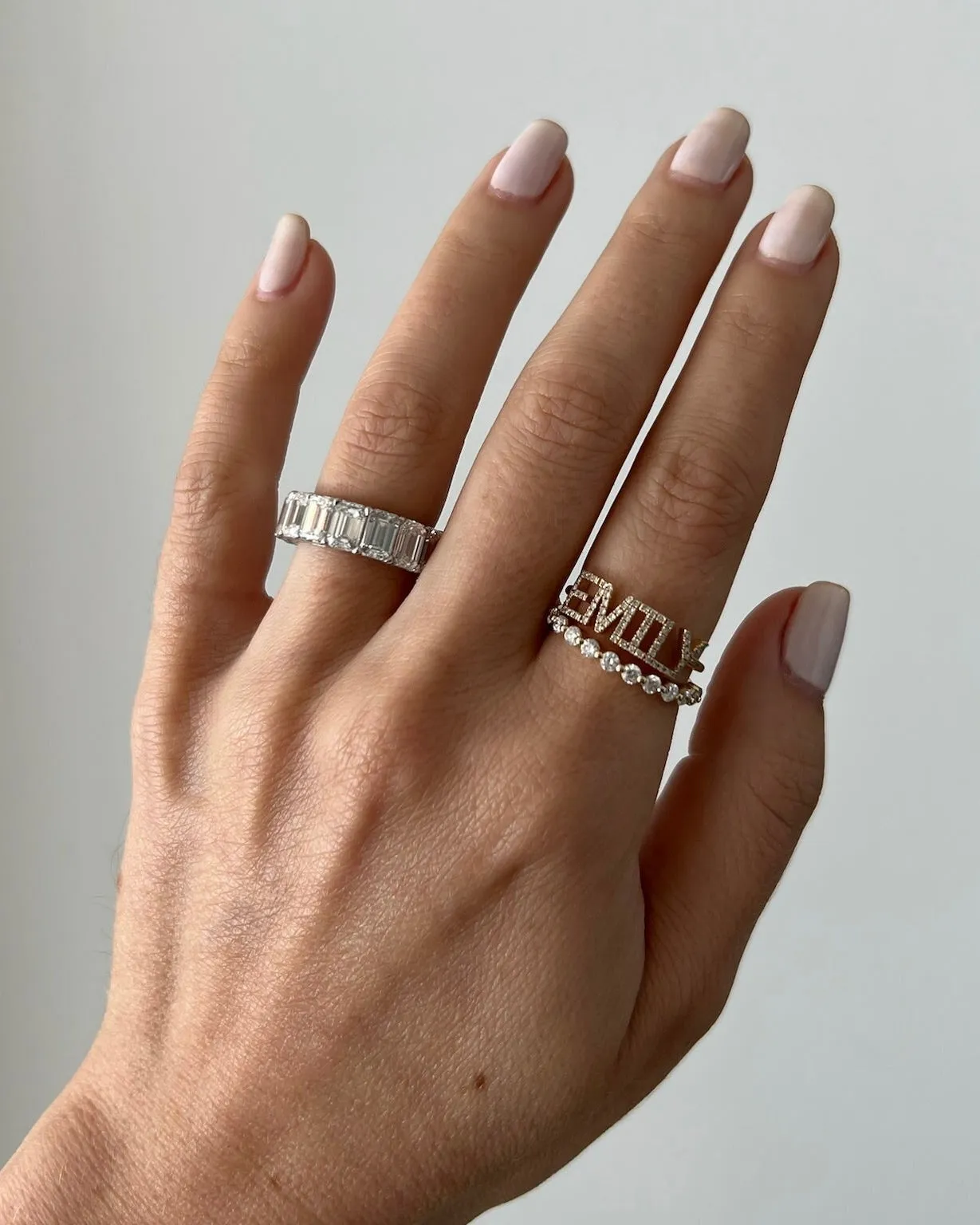 Diamond Custom Name Ring sold by EF Collection product image thumbnail 3