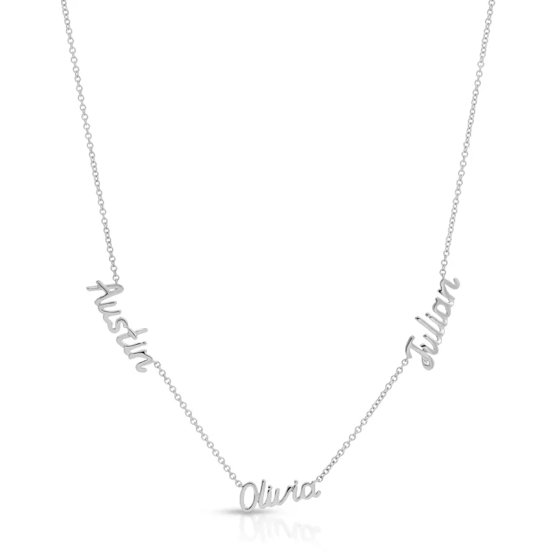 Mini Gold Script Name Necklace made by EF Collection