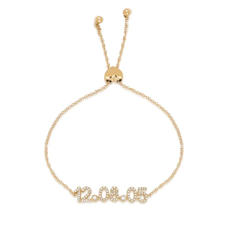 Diamond Date Bolo Bracelet made by EF Collection