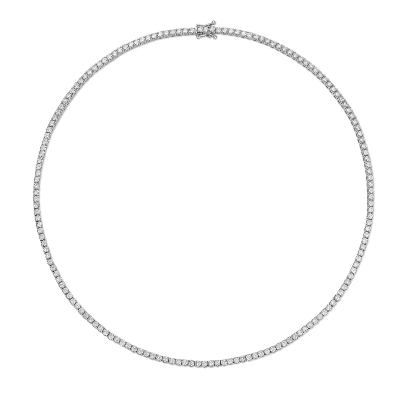 Diamond Audrey Tennis Necklace made by EF Collection
