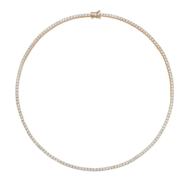 Diamond Audrey Tennis Necklace made by EF Collection