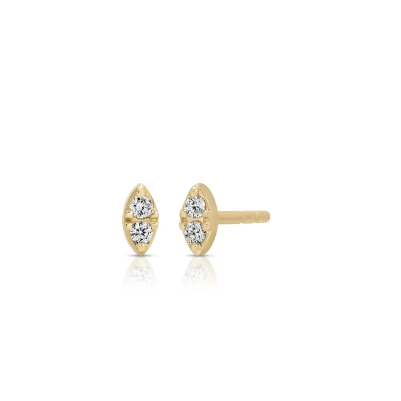 Full Cut Diamond Marquise Stud Earrings made by EF Collection