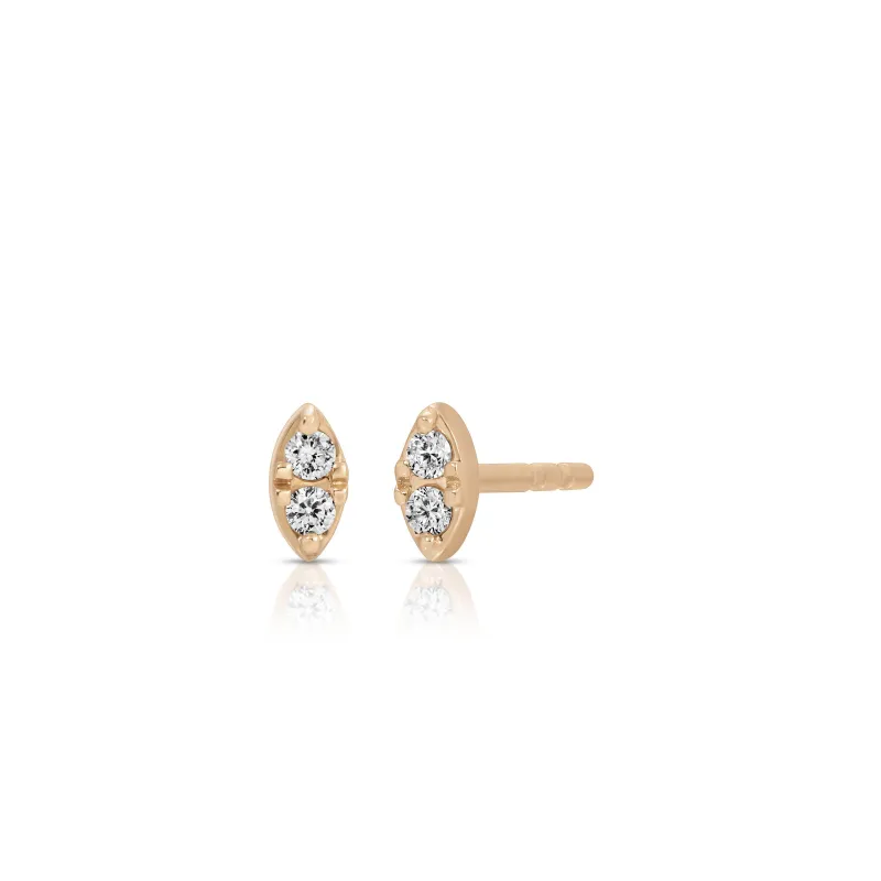 Full Cut Diamond Marquise Stud Earrings made by EF Collection