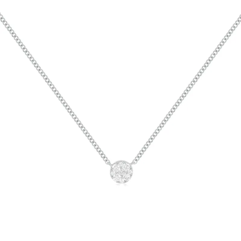 Full Cut Diamond Disc Choker Necklace sold by EF Collection