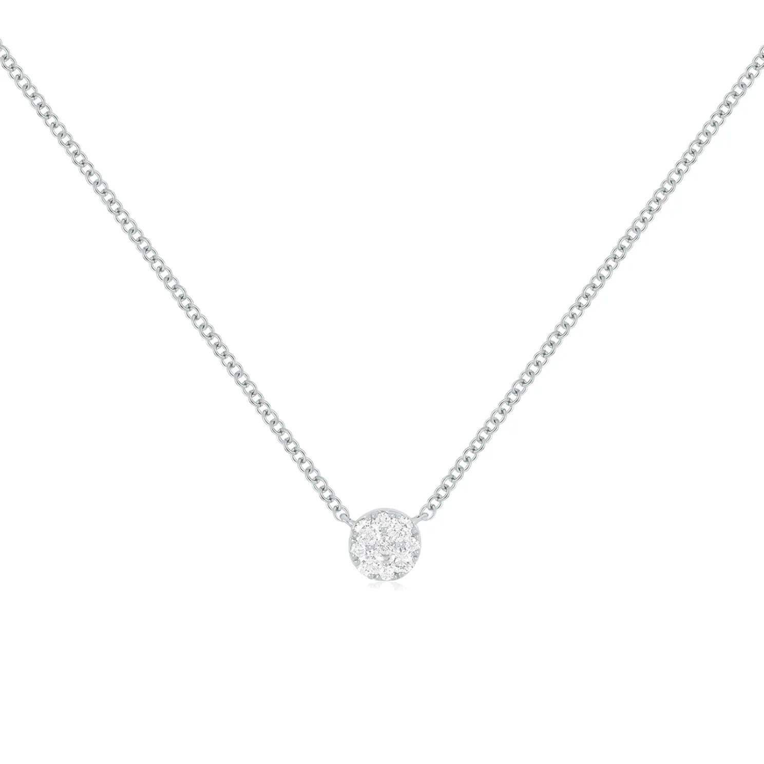 Full Cut Diamond Disc Choker Necklace sold by EF Collection