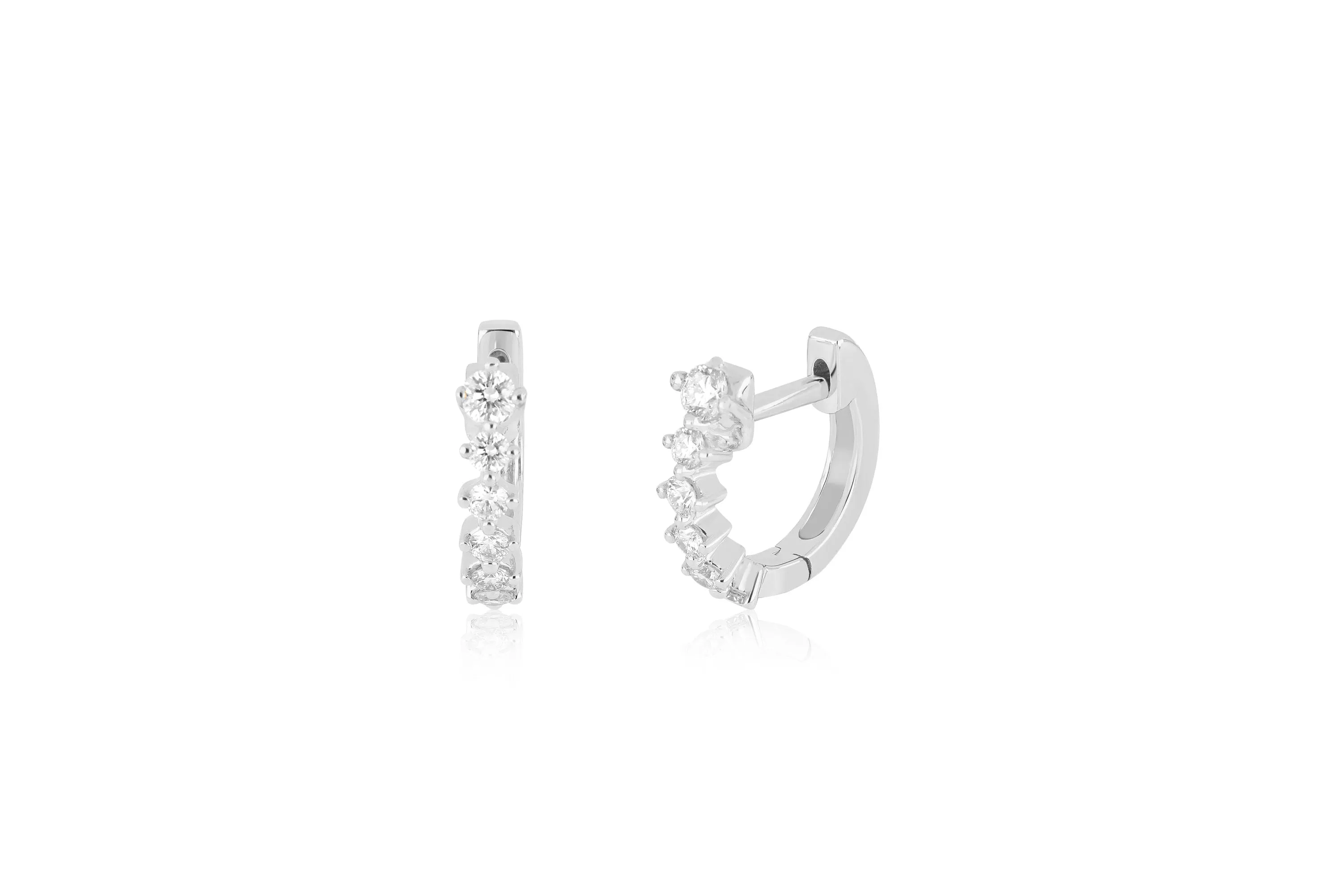 Diamond Sloane Mini Huggie Earring sold by EF Collection product image thumbnail 4