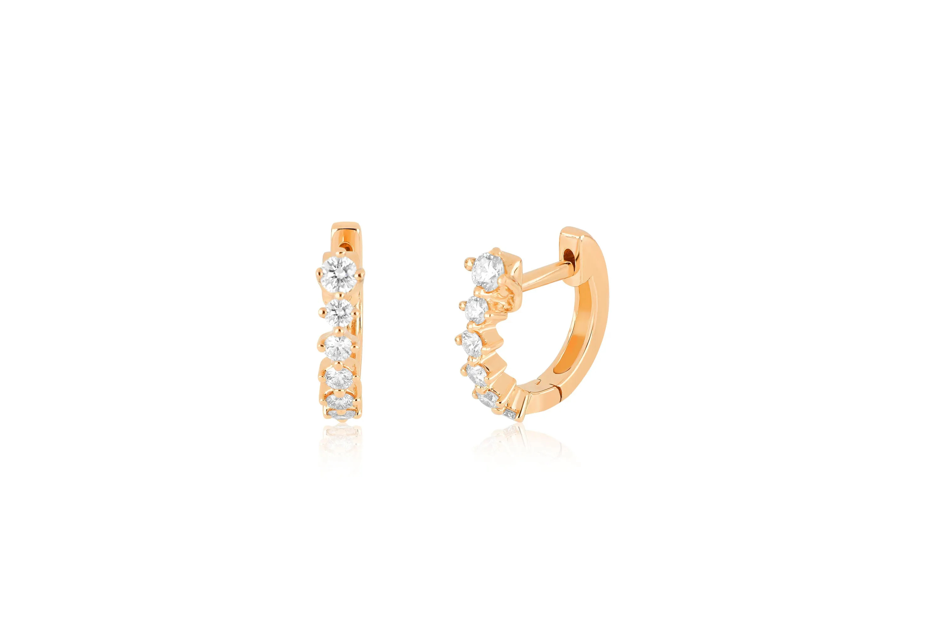 Diamond Sloane Mini Huggie Earring sold by EF Collection product image thumbnail 3