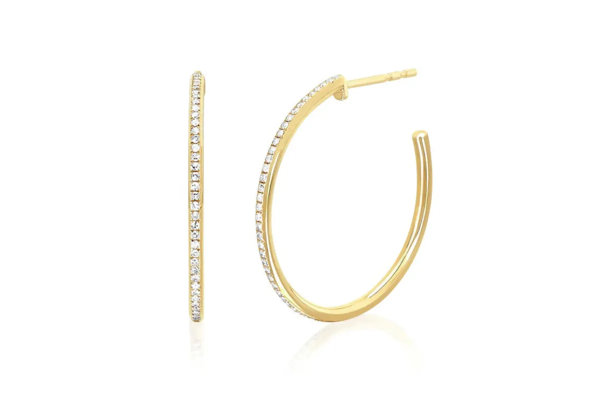 Diamond Essential Hoop Earrings sold by EF Collection